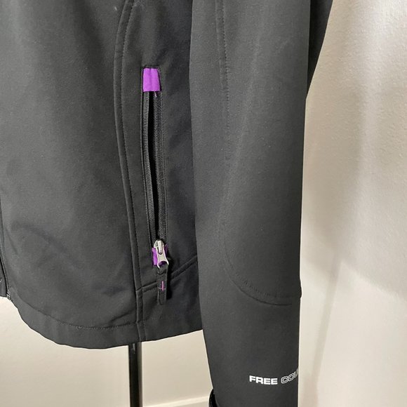 Womens Free Country Black hooded Soft Shell Jacket - Picture 3 of 4